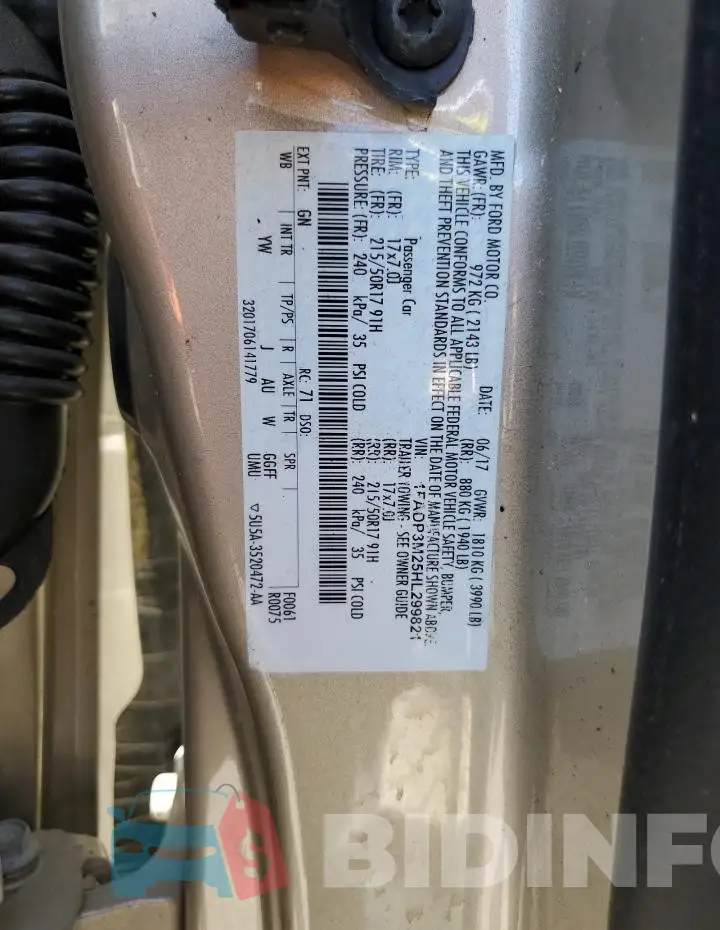 1FADP3M25HL299821 Photo# 12