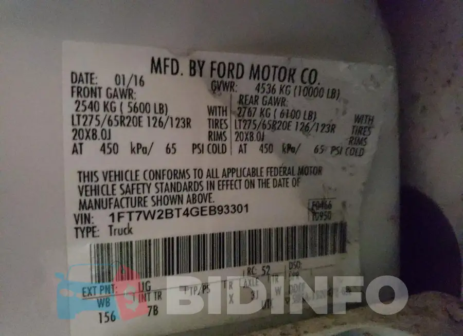 1FT7W2BT4GEB93301 Photo# 13
