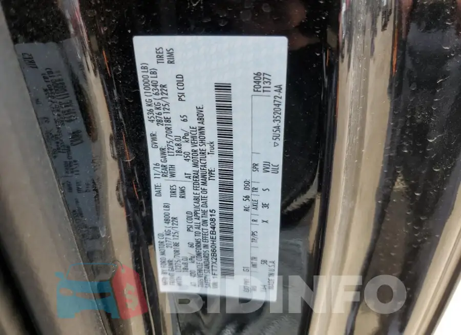 1FT7X2B60HEB40815 Photo# 12