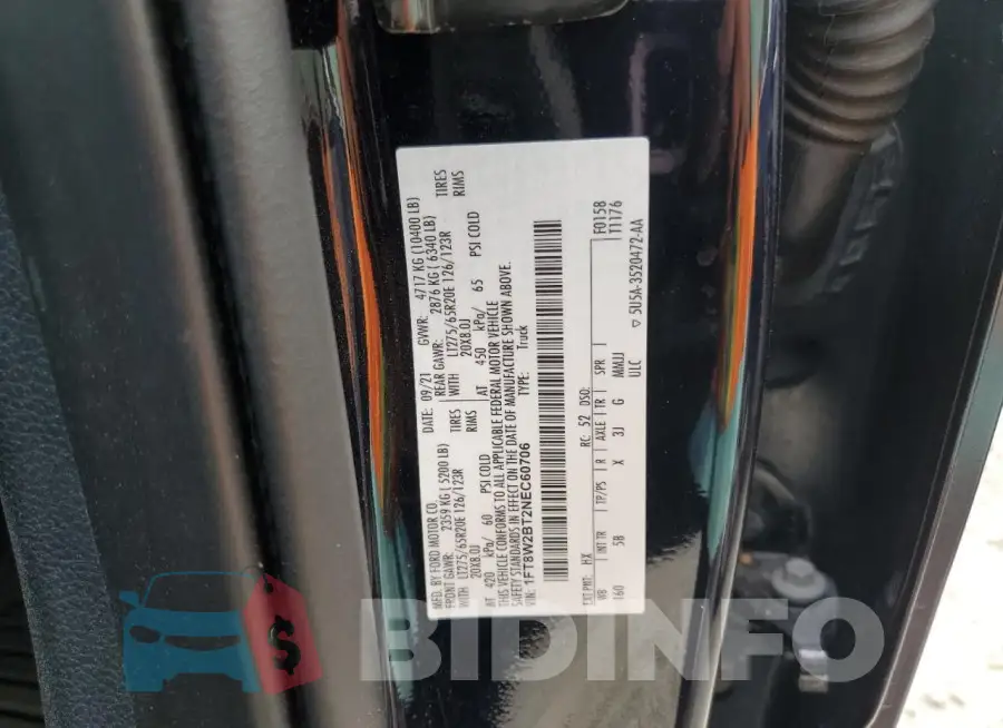 1FT8W2BT2NEC60706 Photo# 12