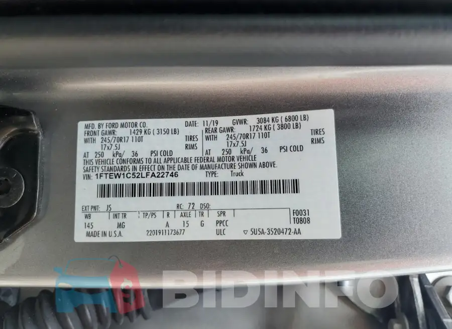1FTEW1C52LFA22746 Photo# 12