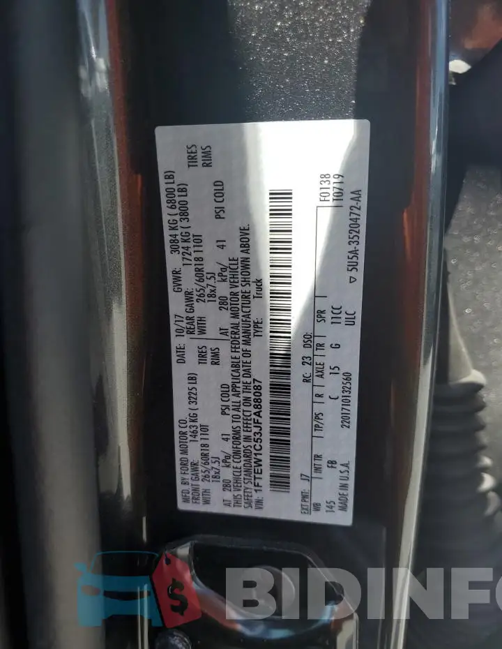1FTEW1C53JFA88087 Photo# 12
