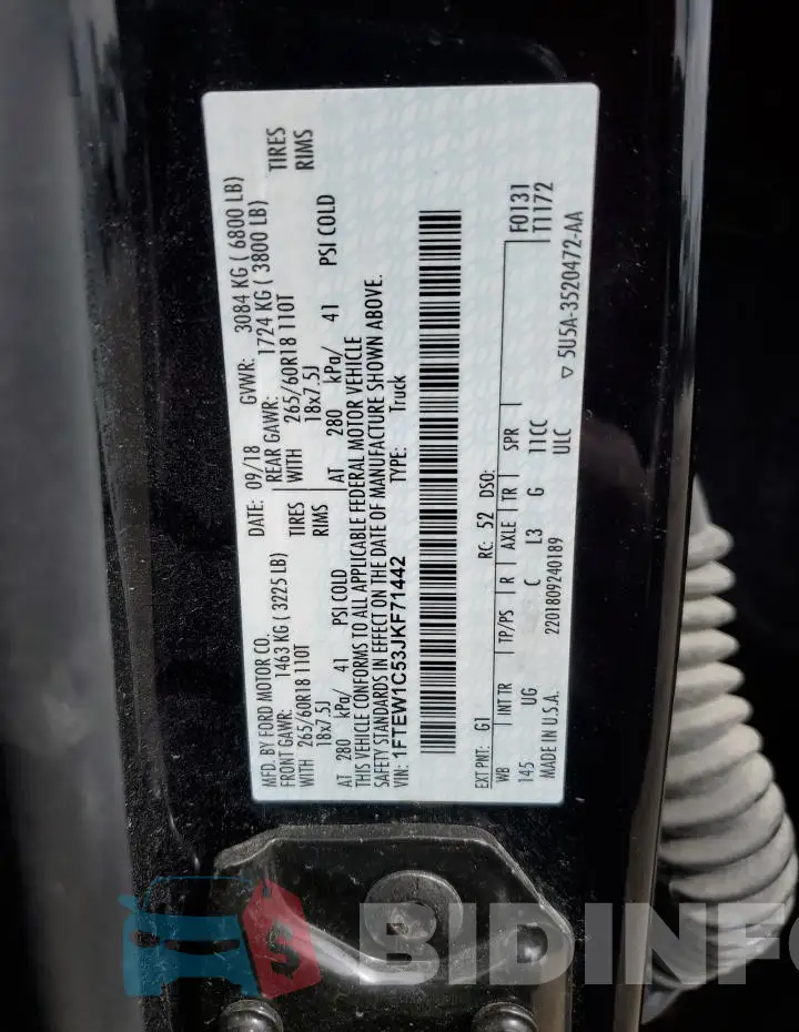 1FTEW1C53JKF71442 Photo# 12