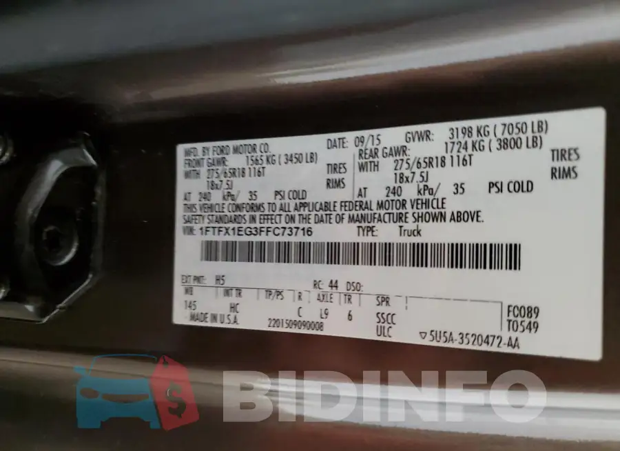 1FTFX1EG3FFC73716 Photo# 12