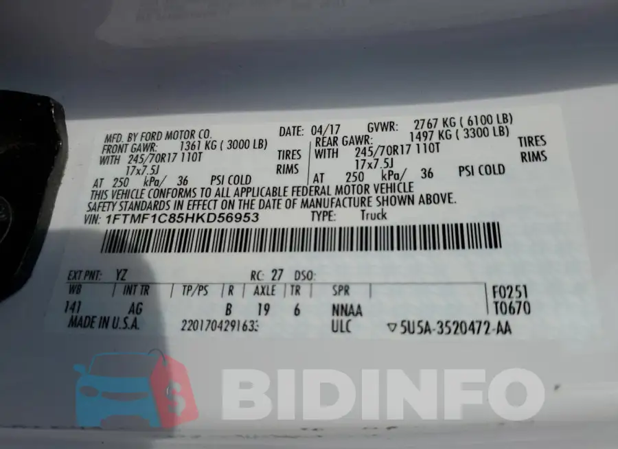 1FTMF1C85HKD56953 Photo# 12