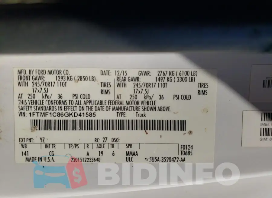 1FTMF1C86GKD41585 Photo# 12
