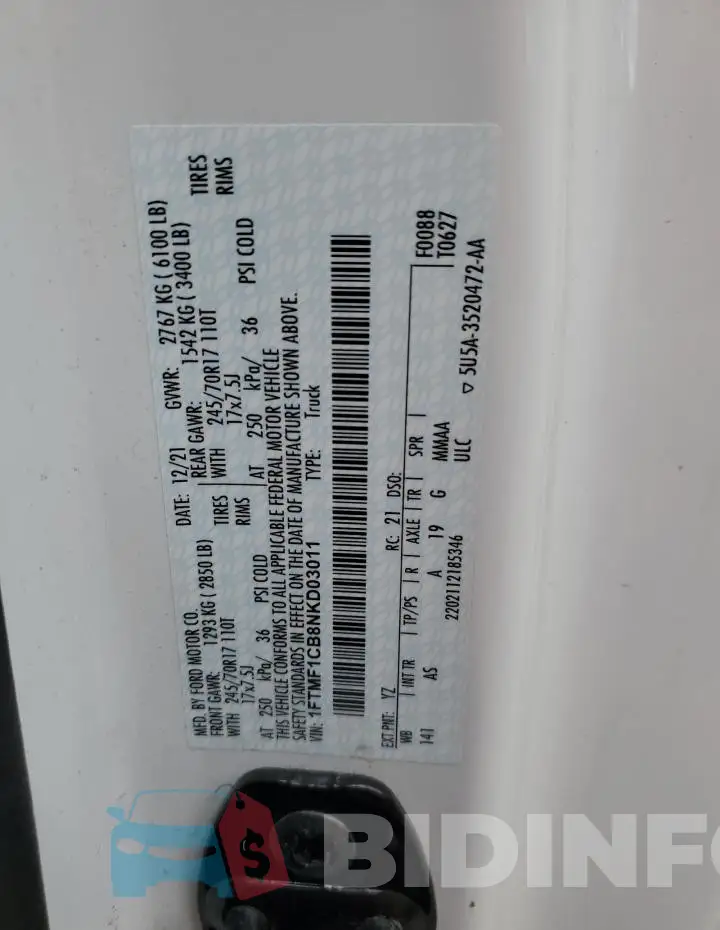 1FTMF1CB8NKD03011 Photo# 12