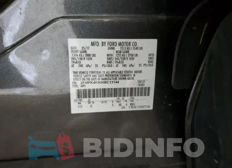 2FMPK4K90HBC13144 Photo# 13
