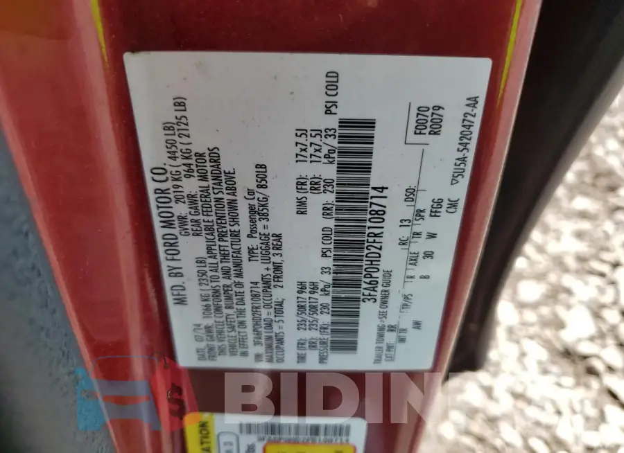 3FA6P0HD2FR108714 Photo# 12