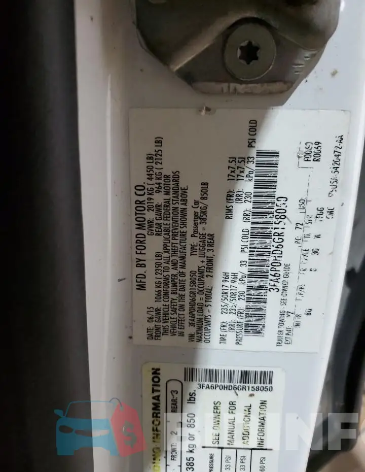 3FA6P0HD6GR158050 Photo# 12