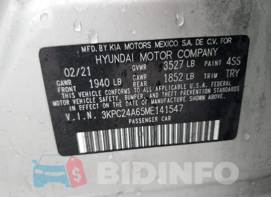 3KPC24A65ME141547 Photo# 12