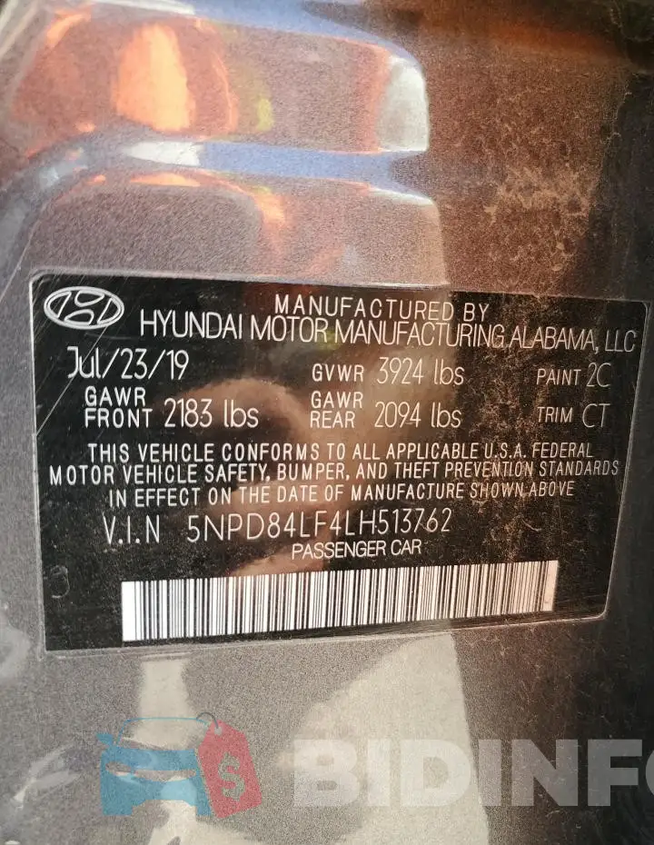 5NPD84LF4LH513762 Photo# 12