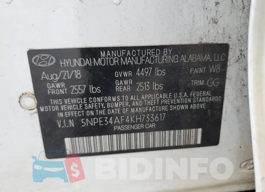 5NPE34AF4KH733617 Photo# 12