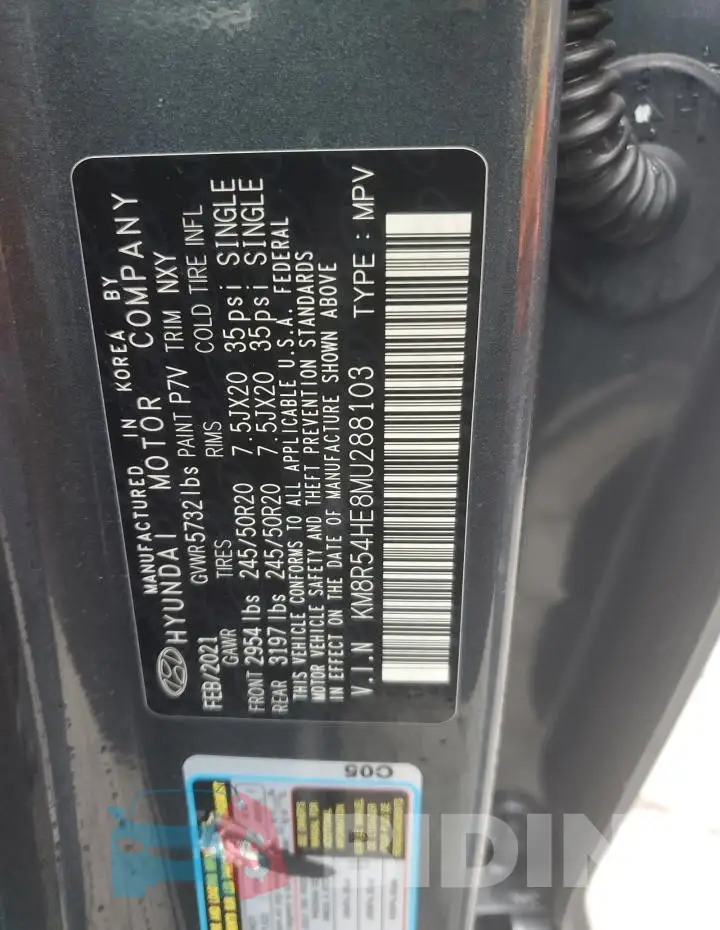 KM8R54HE8MU288103 Photo# 13