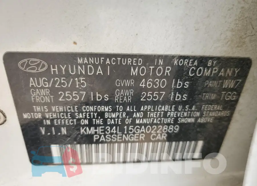 KMHE34L15GA022889 Photo# 12