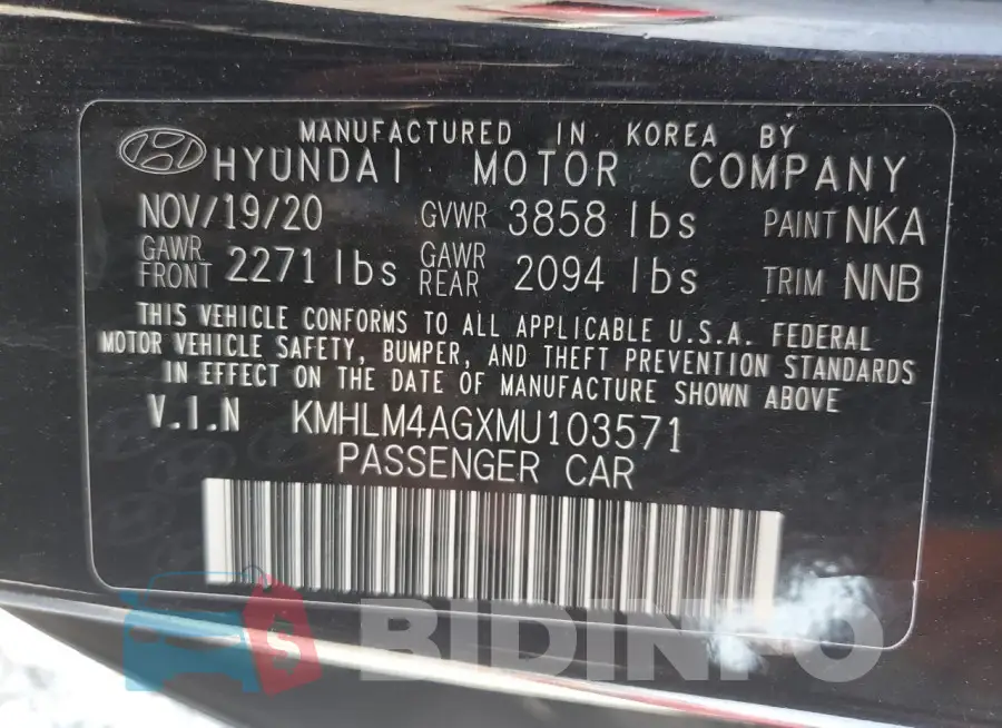 KMHLM4AGXMU103571 Photo# 12