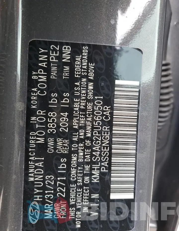 KMHLS4AG2PU560501 Photo# 12