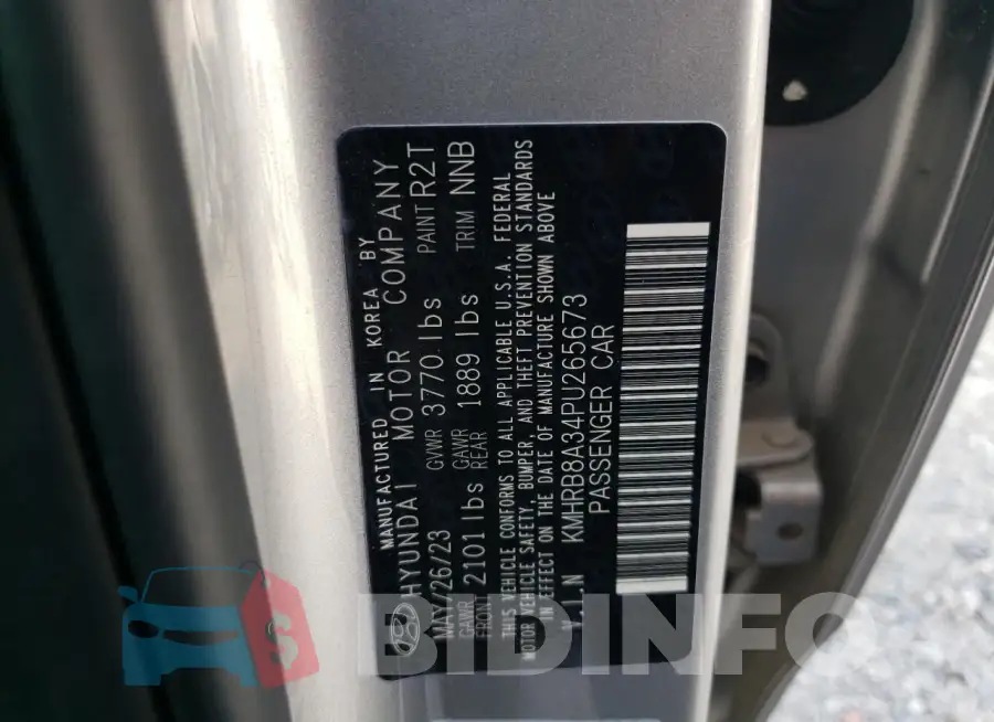 KMHRB8A34PU265673 Photo# 13