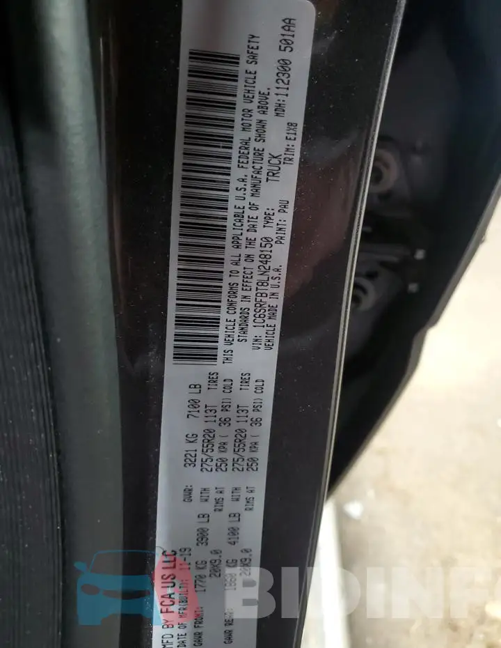 1C6SRFBT8LN248150 Photo# 12