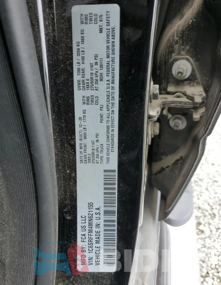 1C6SRFFM4MN621155 Photo# 12