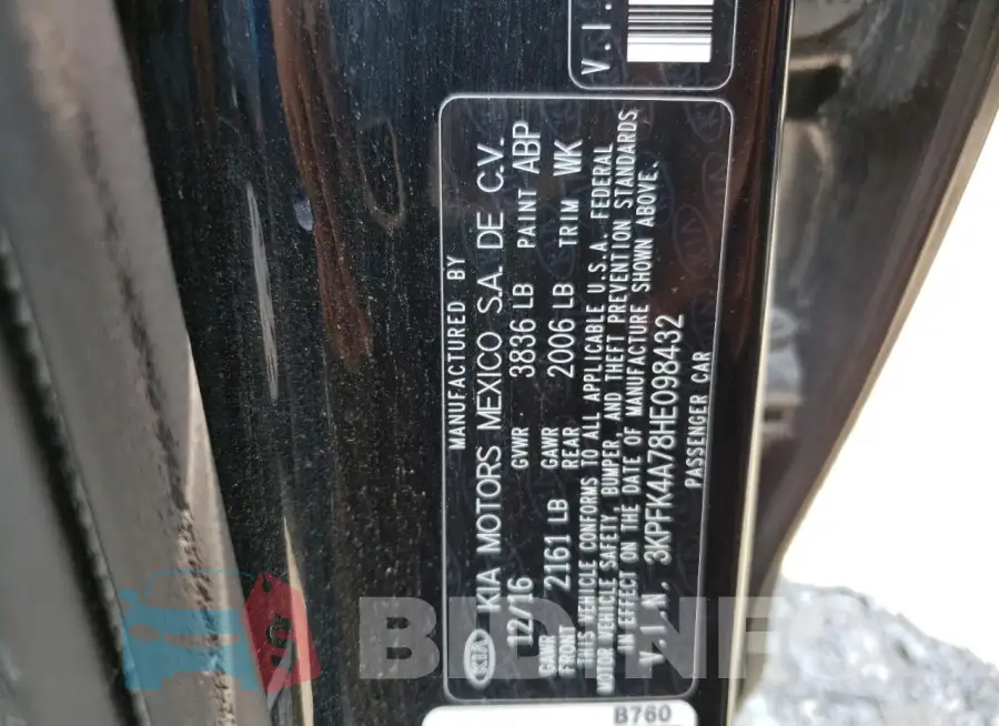 3KPFK4A78HE098432 Photo# 12