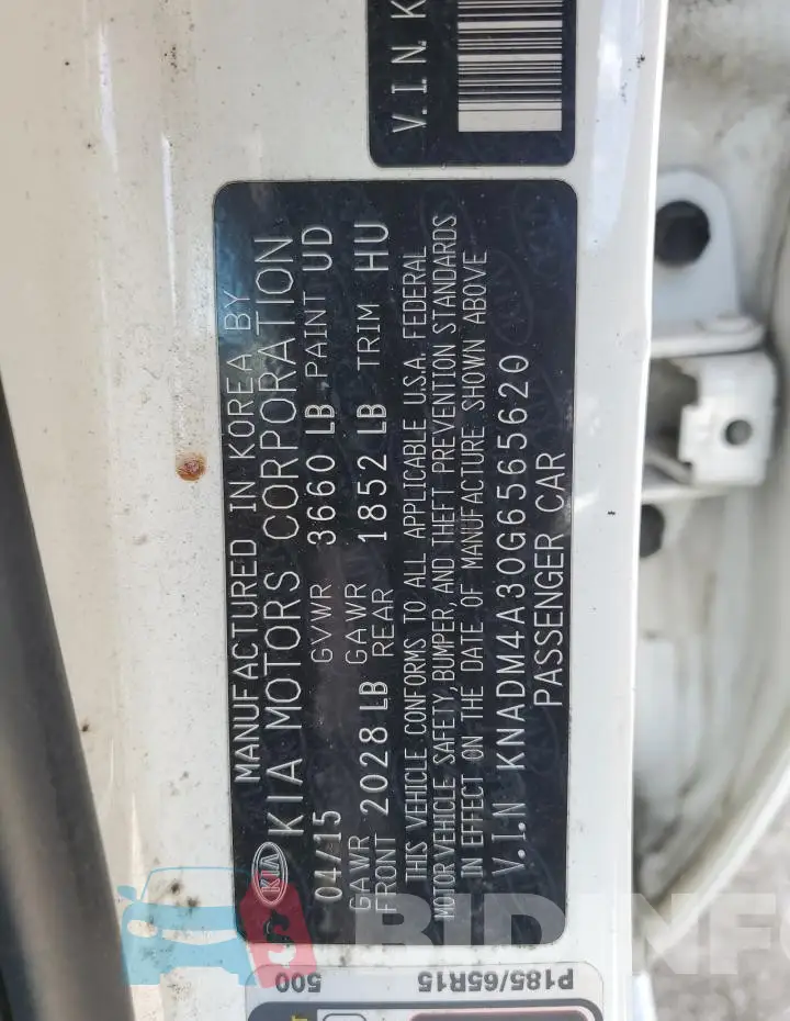 KNADM4A30G6565620 Photo# 12