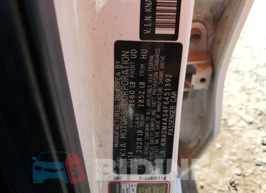 KNADM4A34F6451392 Photo# 12