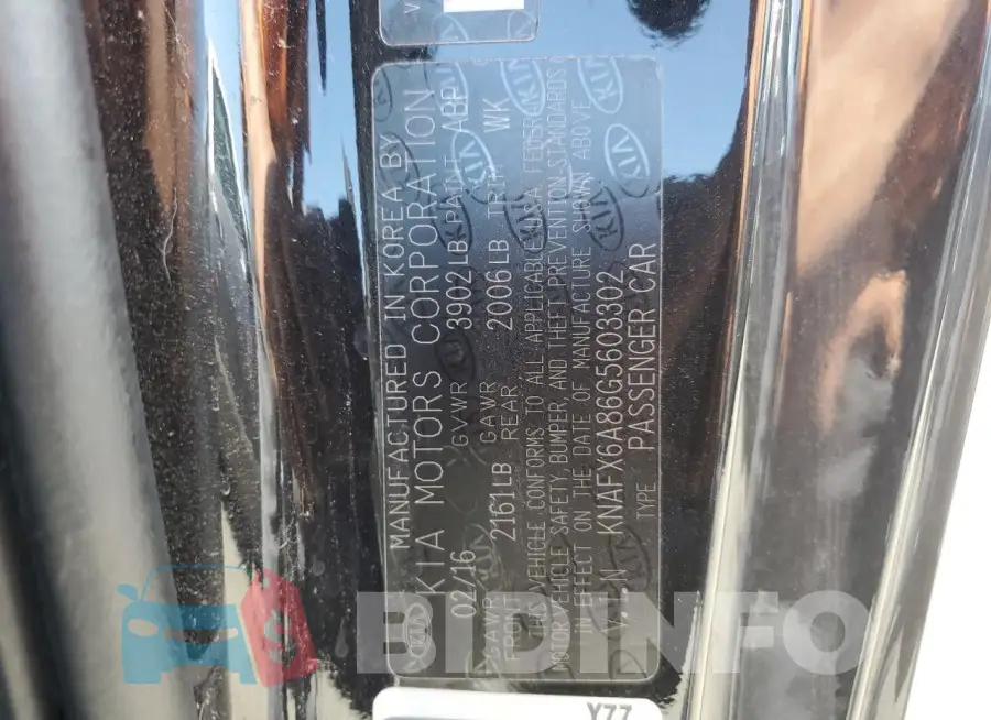 KNAFX6A86G5603302 Photo# 12