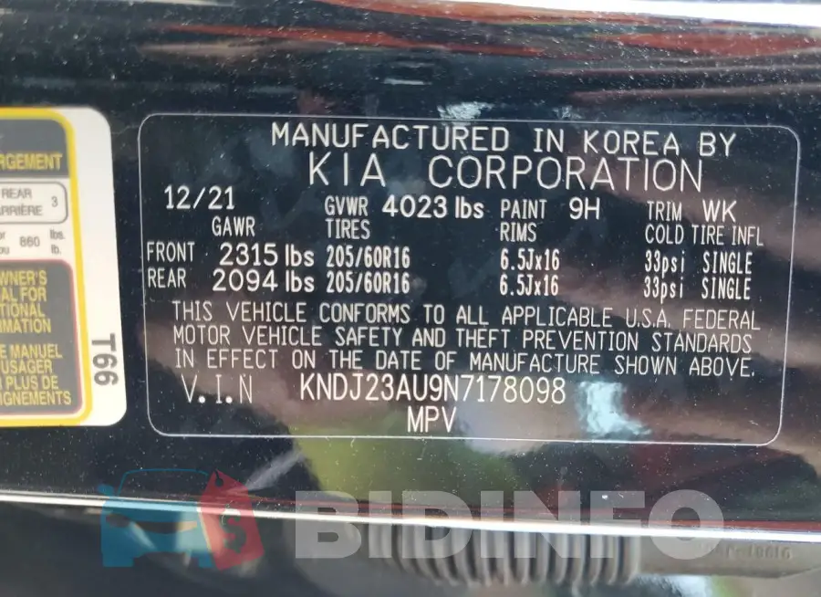 KNDJ23AU9N7178098 Photo# 12
