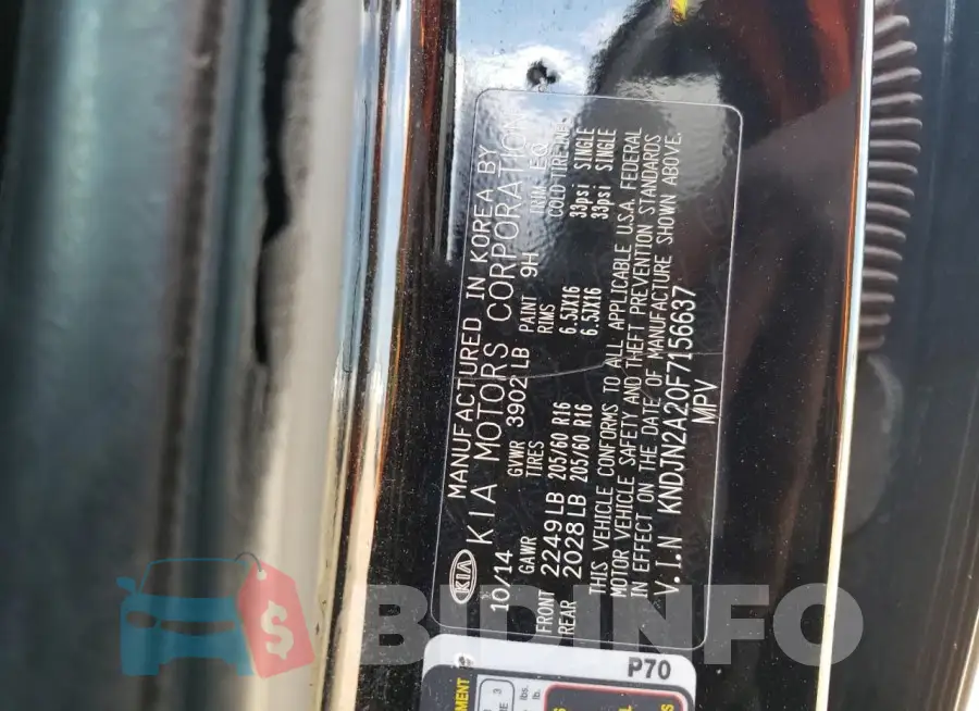 KNDJN2A20F7156637 Photo# 13