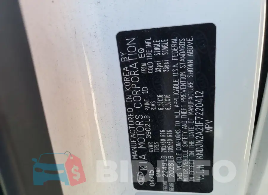 KNDJN2A21F7220412 Photo# 13