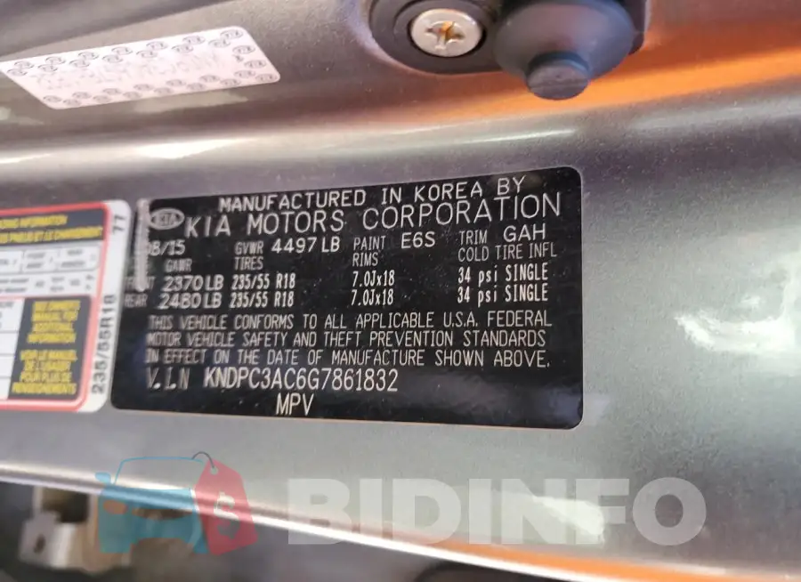 KNDPC3AC6G7861832 Photo# 12