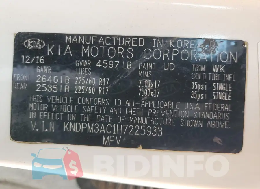 KNDPM3AC1H7225933 Photo# 13