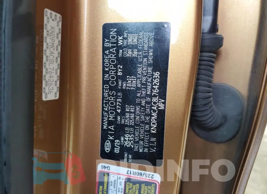KNDPMCAC8L7642636 Photo# 13