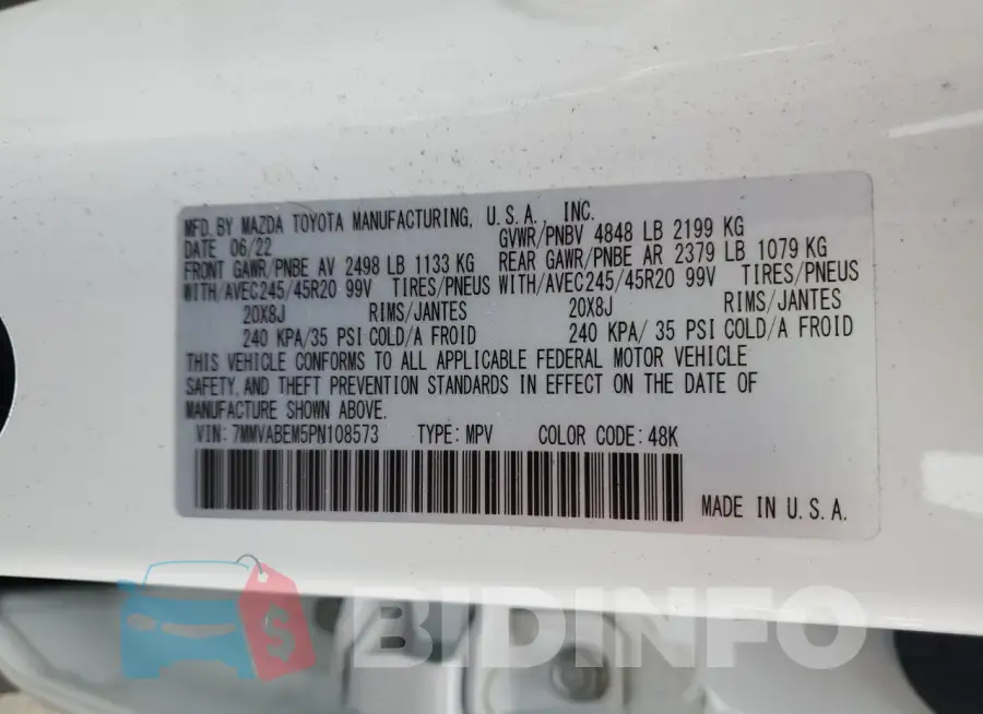 7MMVABEM5PN108573 Photo# 13