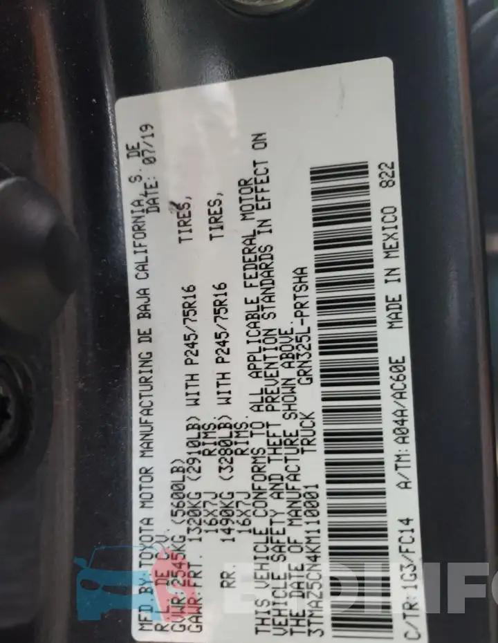 3TMAZ5CN4KM110001 Photo# 12