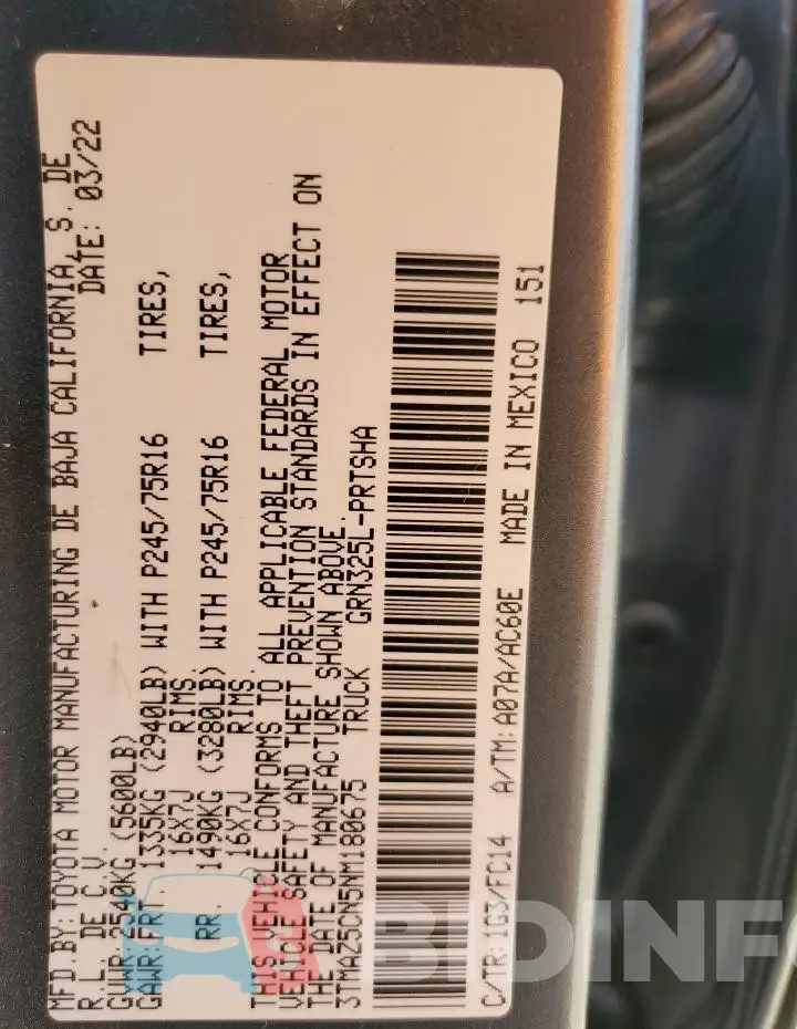 3TMAZ5CN5NM180675 Photo# 12
