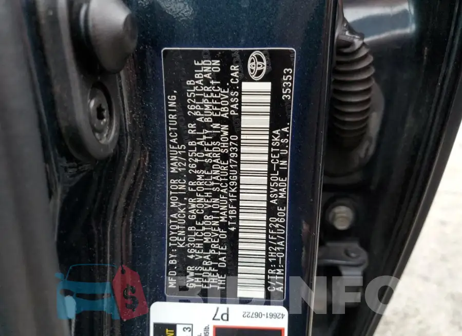 4T1BF1FK9GU179370 Photo# 12