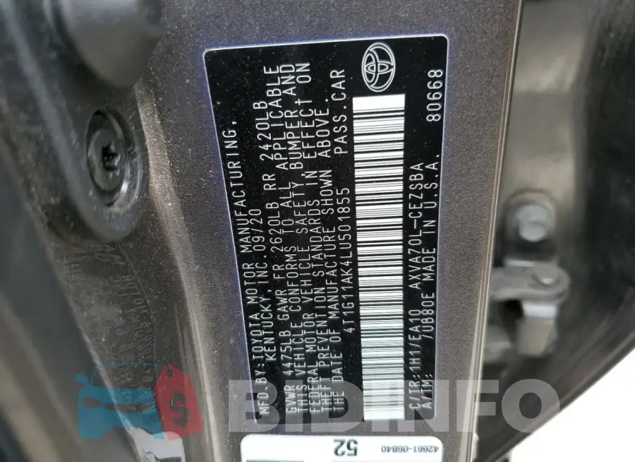 4T1G11AK4LU501855 Photo# 12