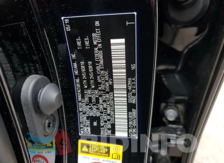 5TDJZRFH3JS879066 Photo# 12