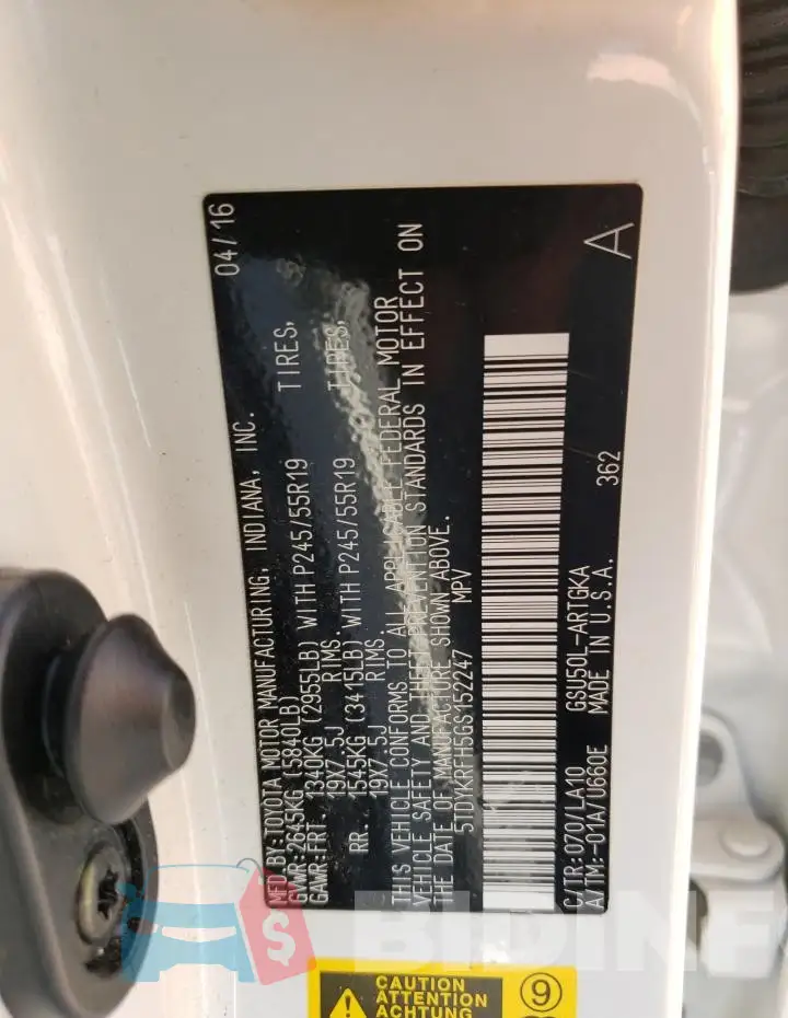 5TDYKRFH5GS152247 Photo# 14