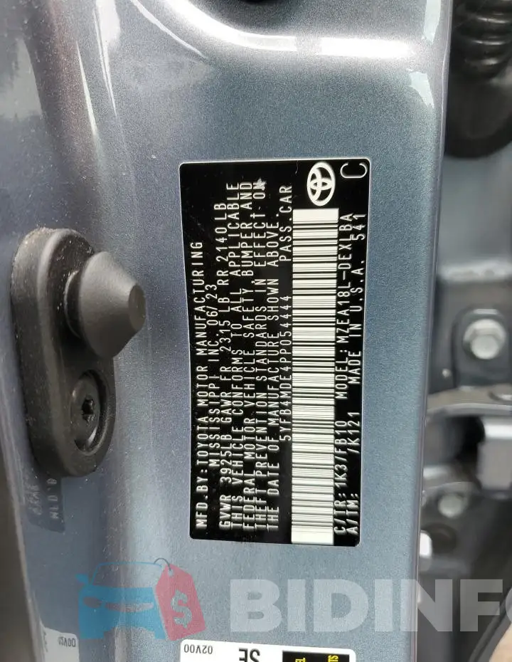 5YFB4MDE4PP054444 Photo# 12