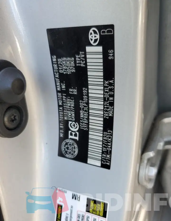 5YFBPRBE3LP109192 Photo# 12