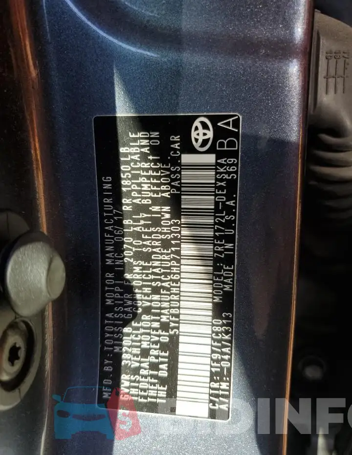 5YFBURHE6HP711303 Photo# 12