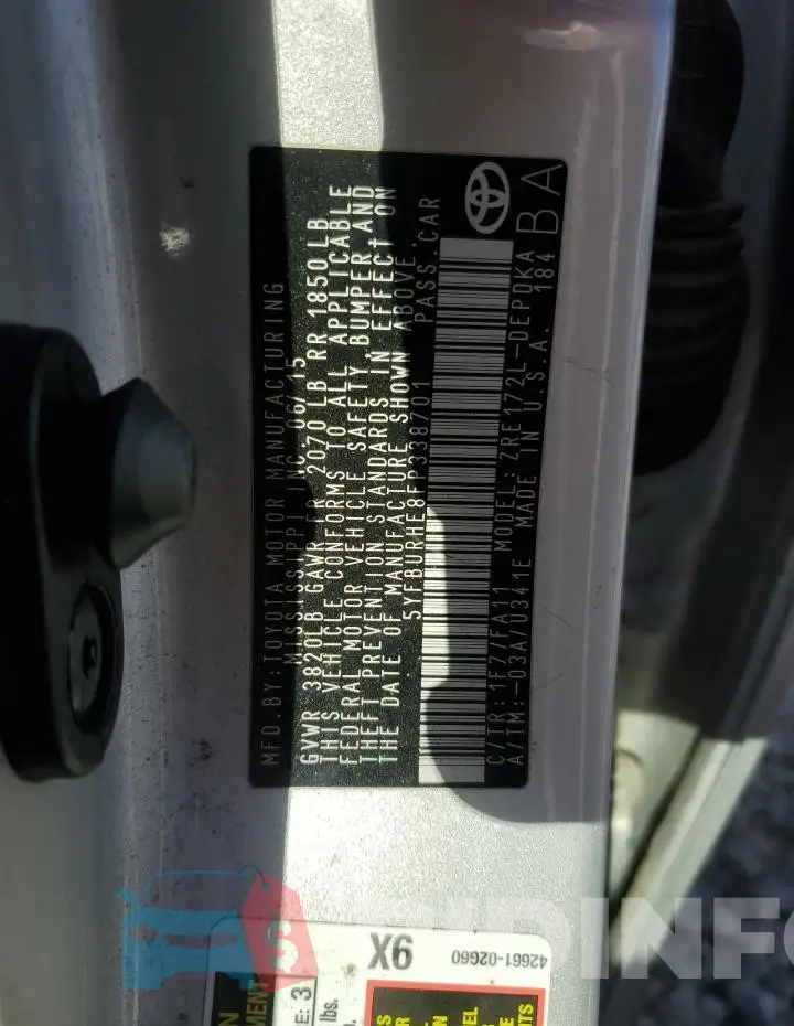 5YFBURHE8FP338701 Photo# 13