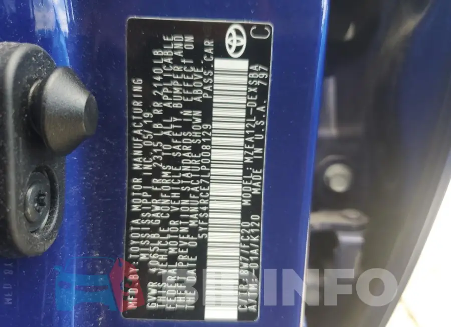 5YFS4RCE7LP008129 Photo# 12