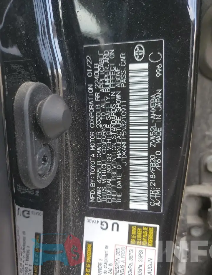 JTDKAMFP5N3210911 Photo# 12