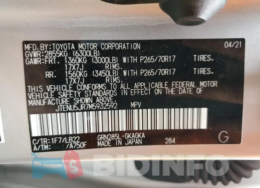 JTENU5JR7M5932592 Photo# 13