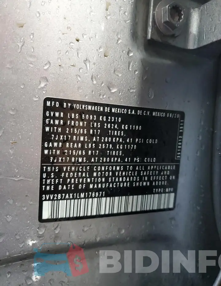 3VV2B7AX1LM176971 Photo# 13