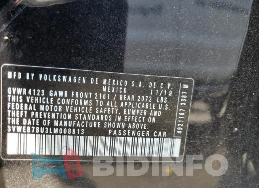 3VWEB7BU3LM008813 Photo# 12